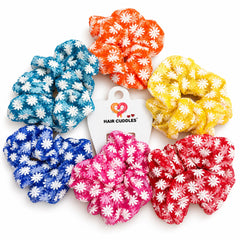 Floral Mesh Scrunchies for Women & Girls | Hair Cuddles™