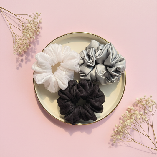 Satin Scrunchies Set