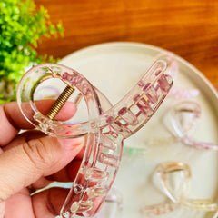 Transparent Infinity Hairclaw Clip- Medium Size