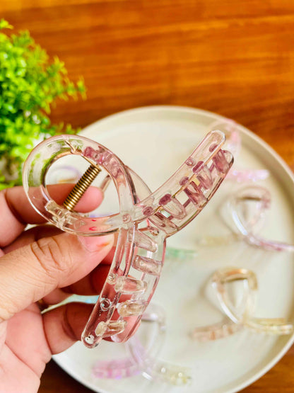 Transparent Infinity Hairclaw Clip- Medium Size