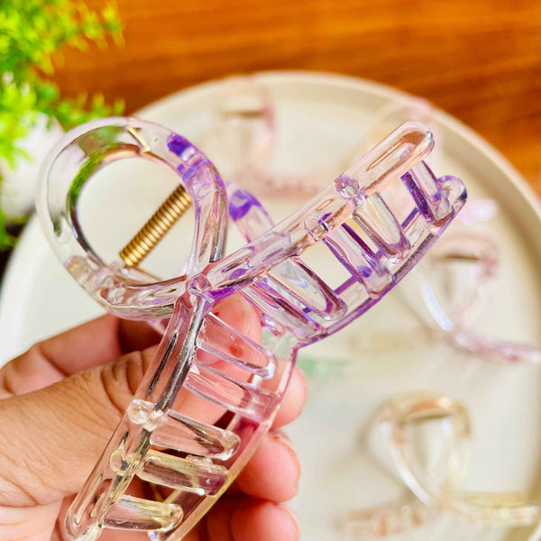 Transparent Infinity Hairclaw Clip- Medium Size