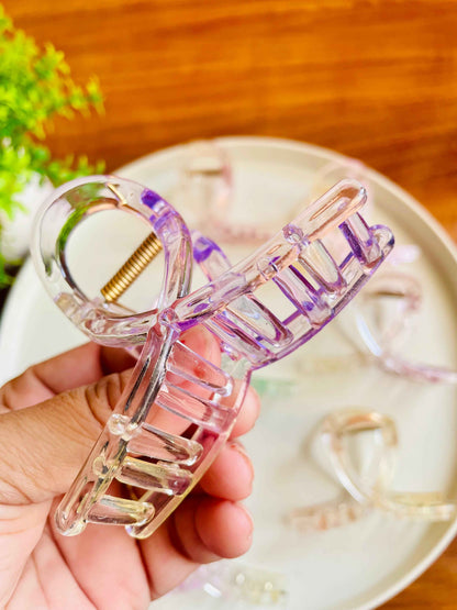 Transparent Infinity Hairclaw Clip- Medium Size