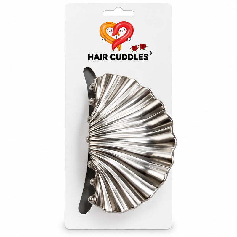 Premium Korean Silver Metal Hair Claw